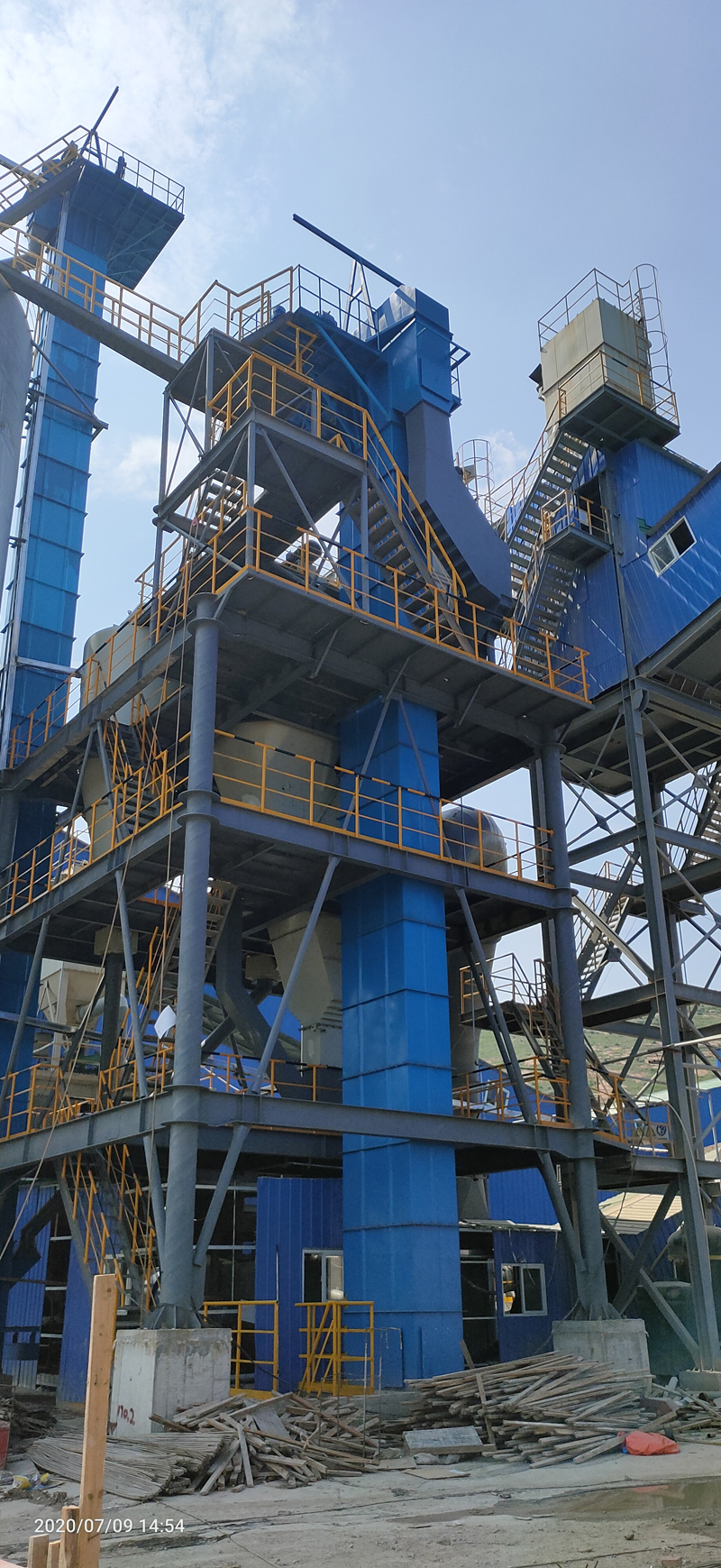 Edificio de fabricación de arena con estructura de acero